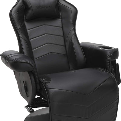 Gaming Recliner Chair Designed for Console Play, 360° Swivel, Built-in Cup Holder, 135° Recline, Footrest