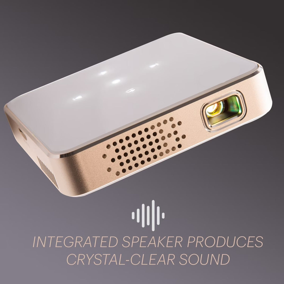 Ultra Mini Portable Projector - HD 1080P Support LED DLP Rechargeable Pico Projector - 100" Display, Built-In Speaker - HDMI, USB and Micro SD - Compatible with Iphone Ipad, Android Phones