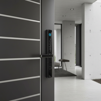 Smart Door Lock Engineered for Double Side Access, Fingerprint Recognition, IP55 Waterproof, 40-60mm Doors