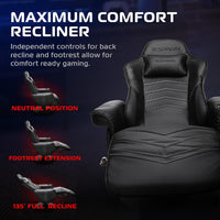900 Gaming Recliner Chair with Footrest, Cup Holder and Swivel