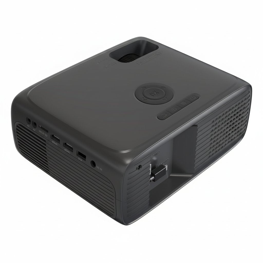 SC-282P KIT Full HD 1080P LED PROJECTOR with Bluetooth 150" Display, 3×HDMI, USB/SD, Keystone, Built-In Speaker, Includes 100" Screen, Tripod, HDMI & AV Cables – Home Theater Bundle
